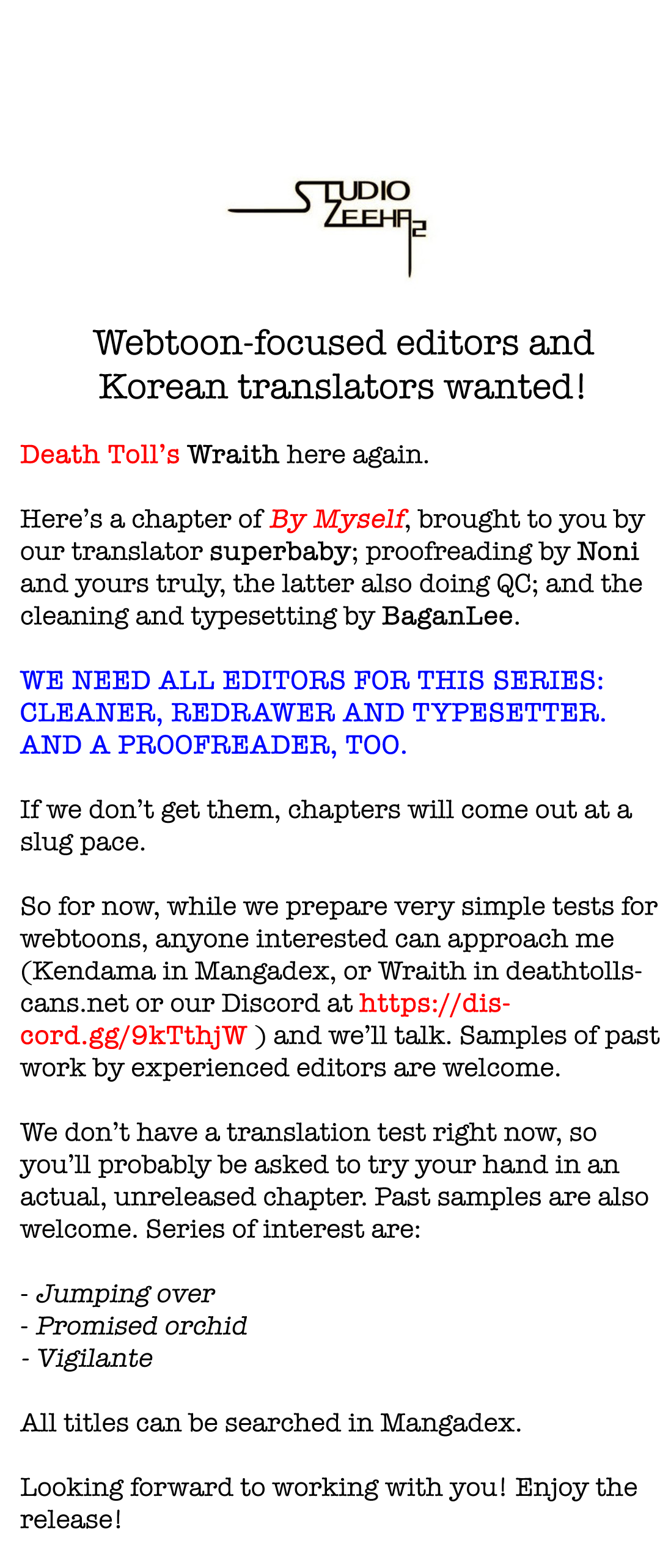 Read By Myself EN Manga Online