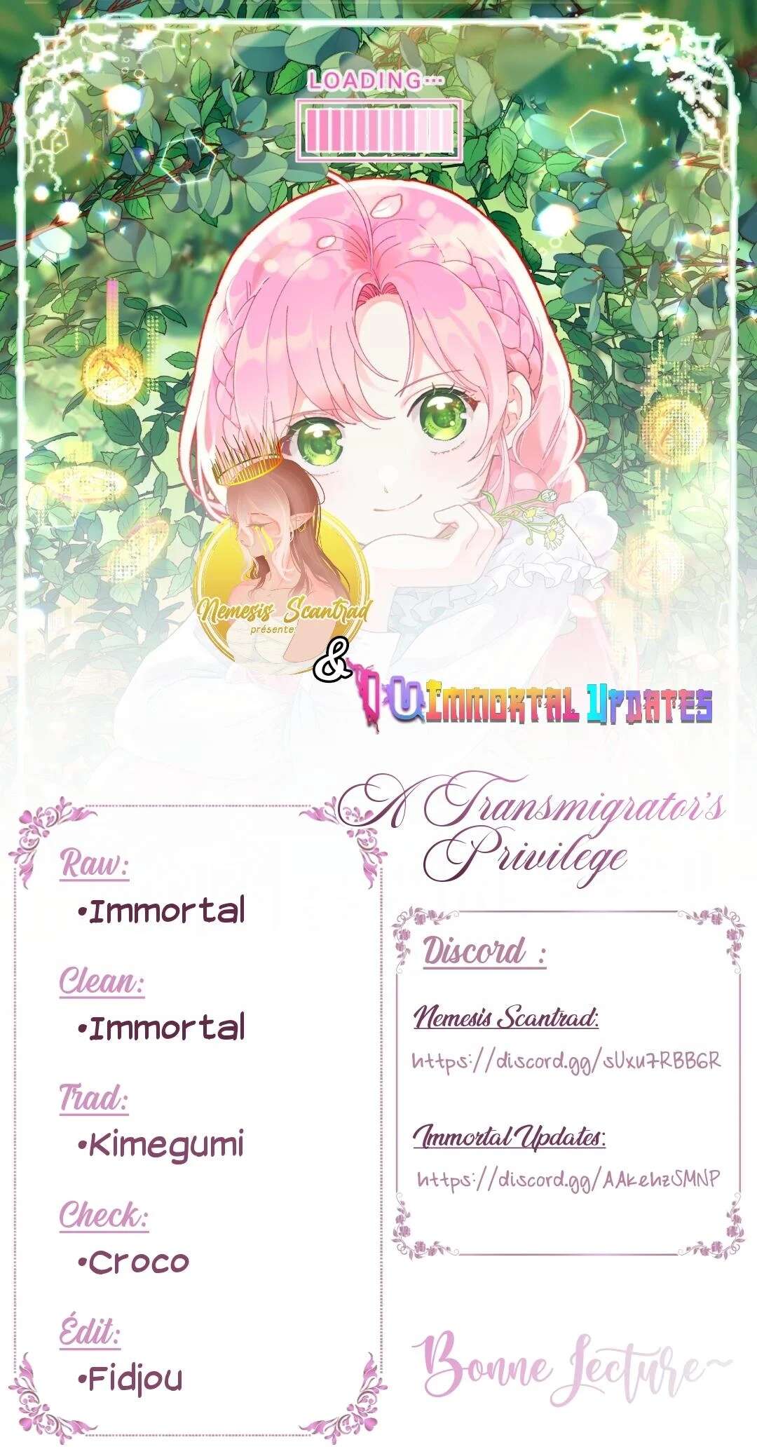 Read A Transmigrator's Privilege FR Manga Online