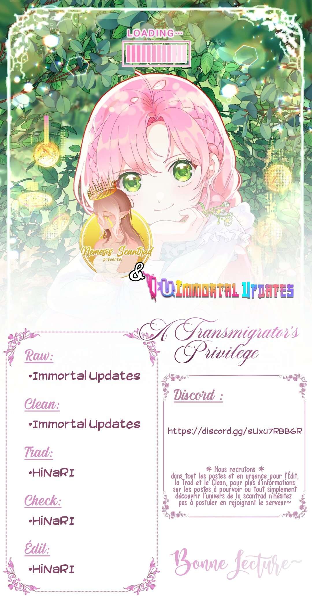 Read A Transmigrator's Privilege FR Manga Online