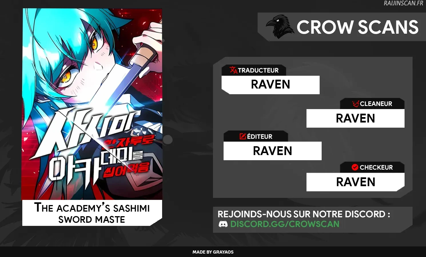 Read Conquering the Academy with Just a Sashimi Knife FR Manga Online