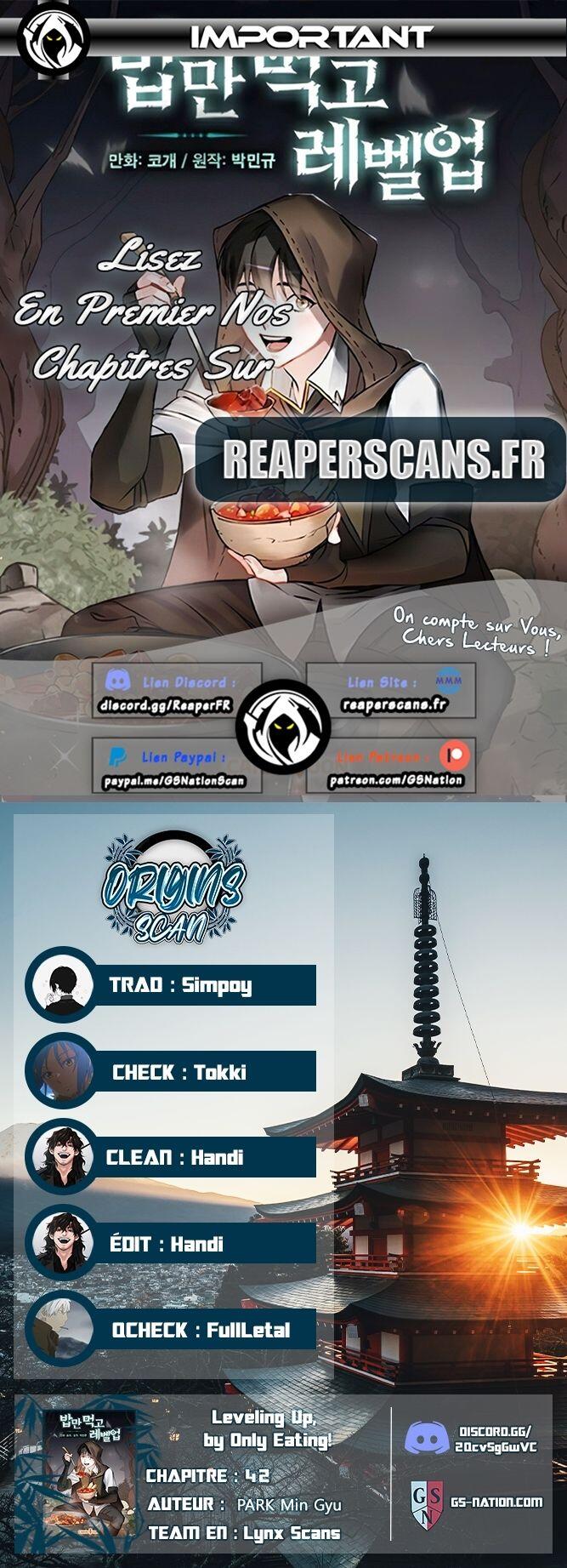Read Leveling Up, By Only Eating! FR Manga Online