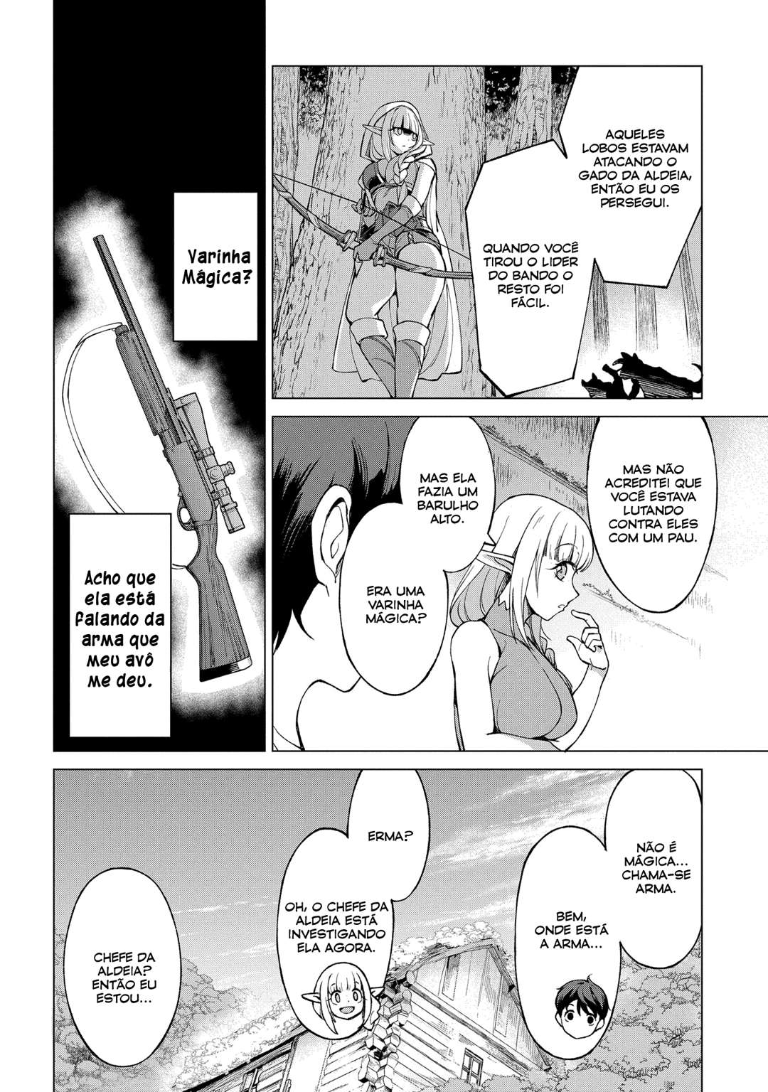 Read Hokkaido no Geneki Hunter ga Isekai ni Hourikoma Rete Mita Elf Yome to Meguru Isekai Shuryou Life (PT-BR) PT Manga Online