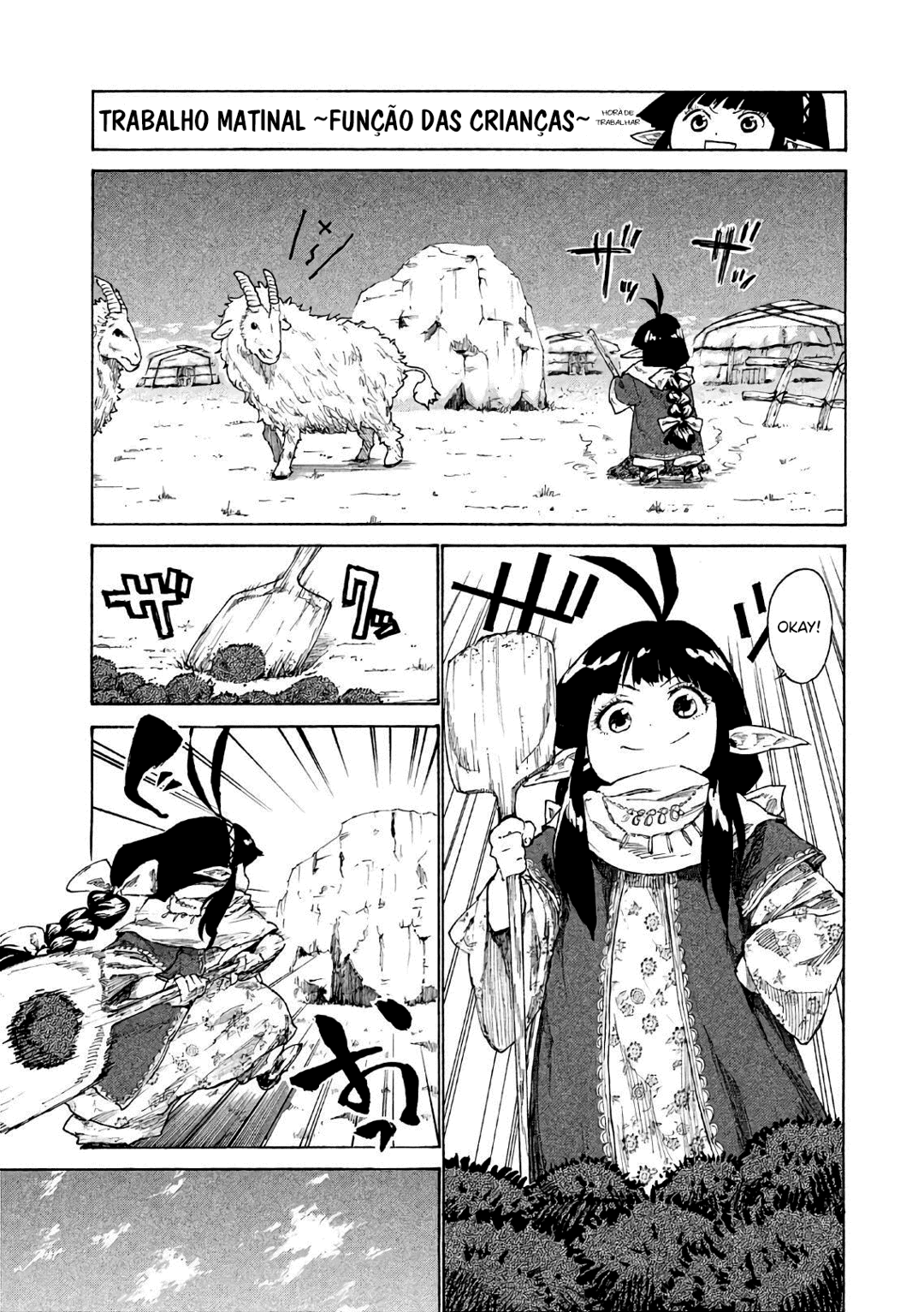 Read Mazumeshi Elf to Yuubokugurashi (PT-BR) PT Manga Online
