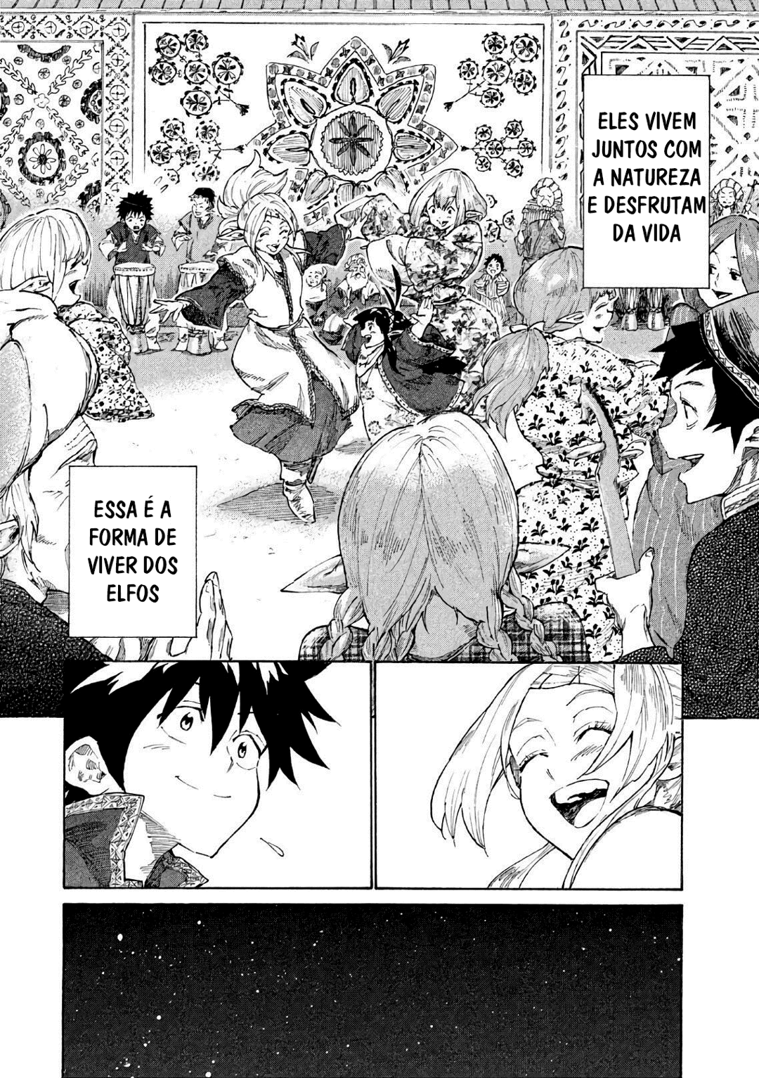 Read Mazumeshi Elf to Yuubokugurashi (PT-BR) PT Manga Online