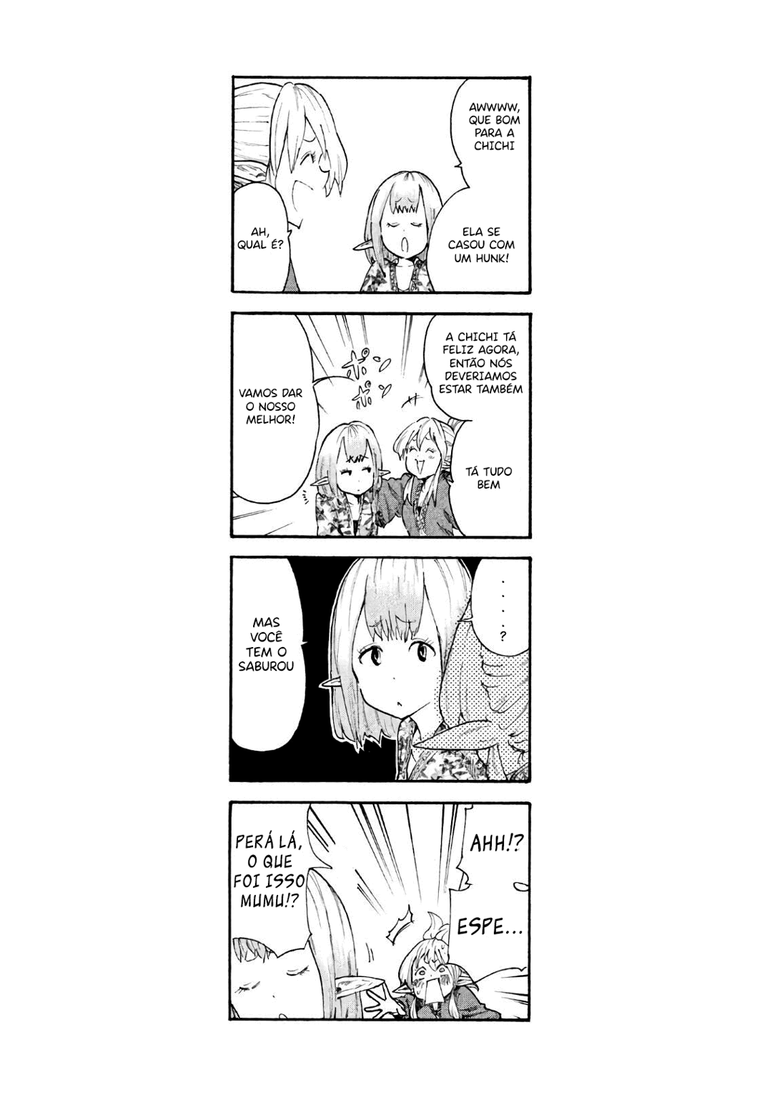 Read Mazumeshi Elf to Yuubokugurashi (PT-BR) PT Manga Online