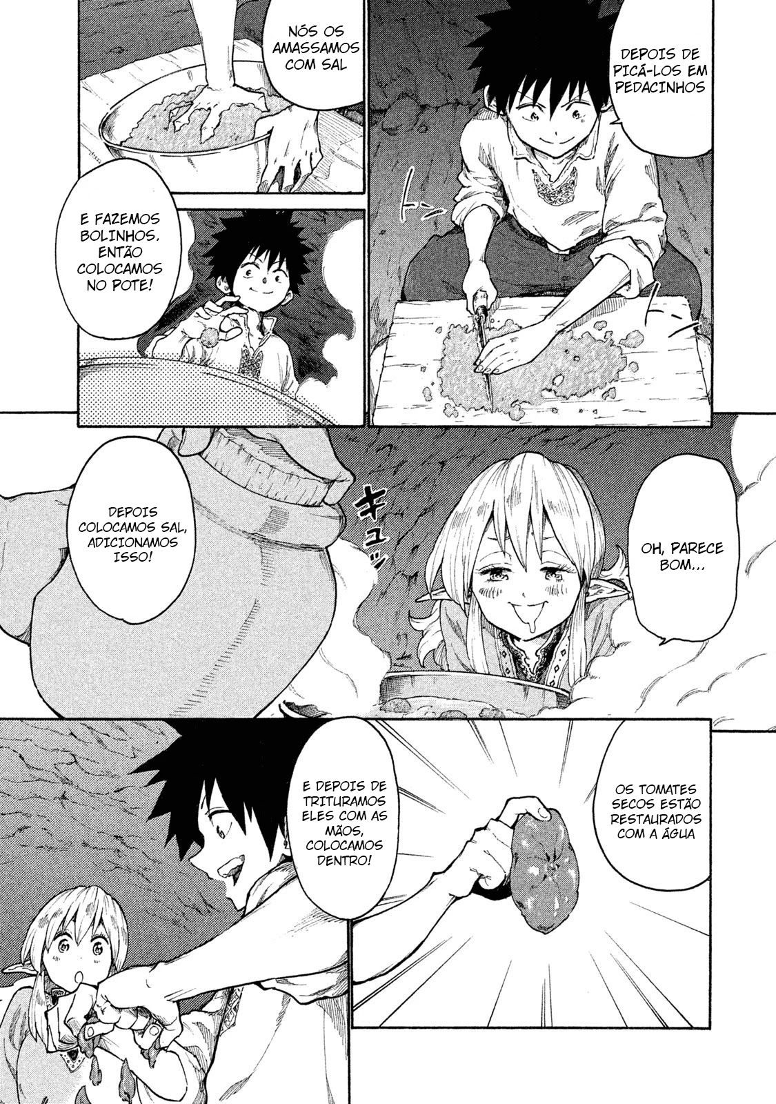 Read Mazumeshi Elf to Yuubokugurashi (PT-BR) PT Manga Online