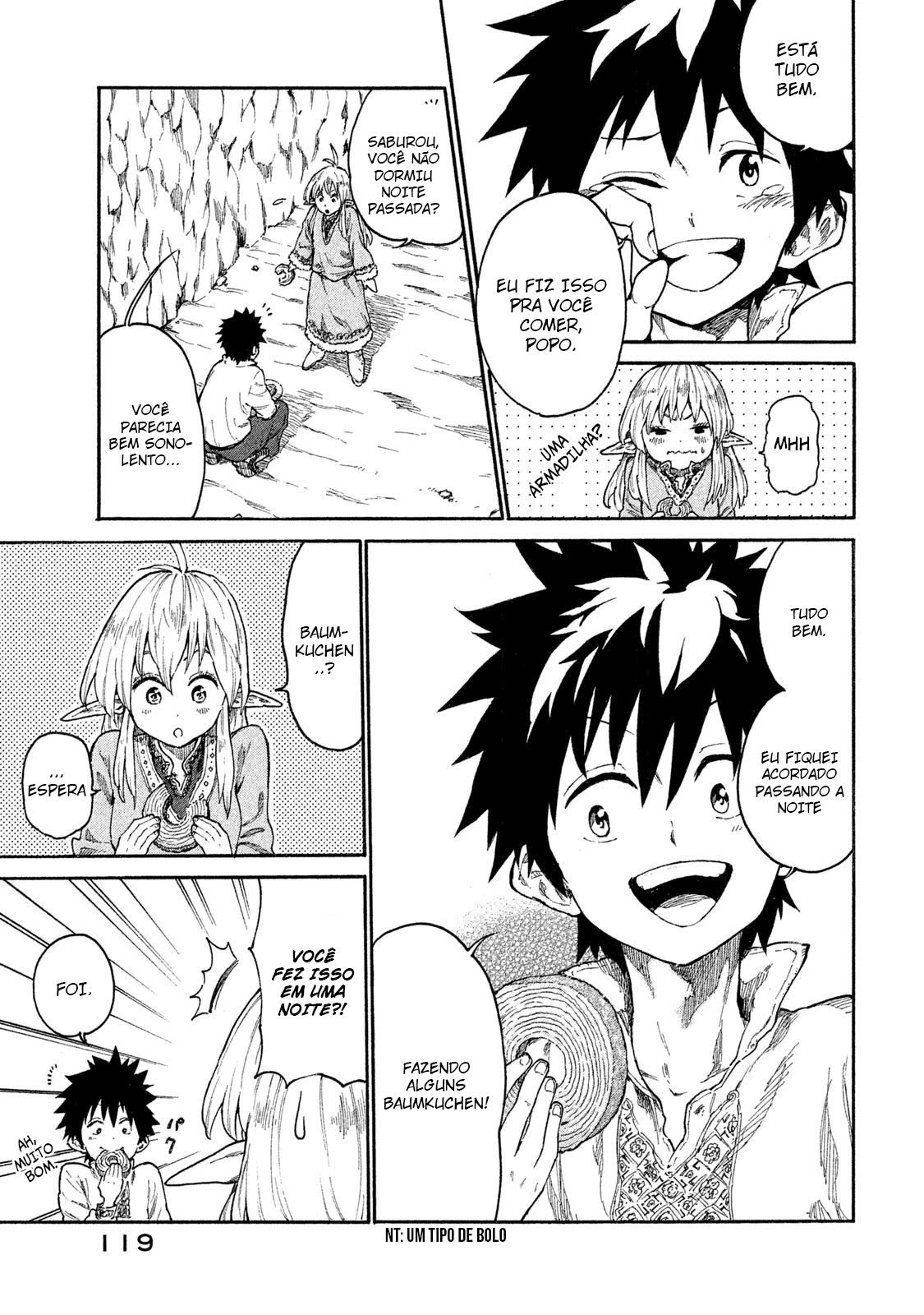 Read Mazumeshi Elf to Yuubokugurashi (PT-BR) PT Manga Online