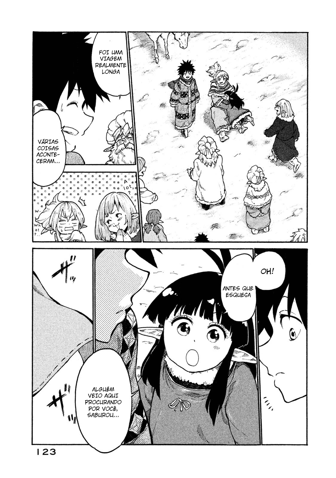 Read Mazumeshi Elf to Yuubokugurashi (PT-BR) PT Manga Online