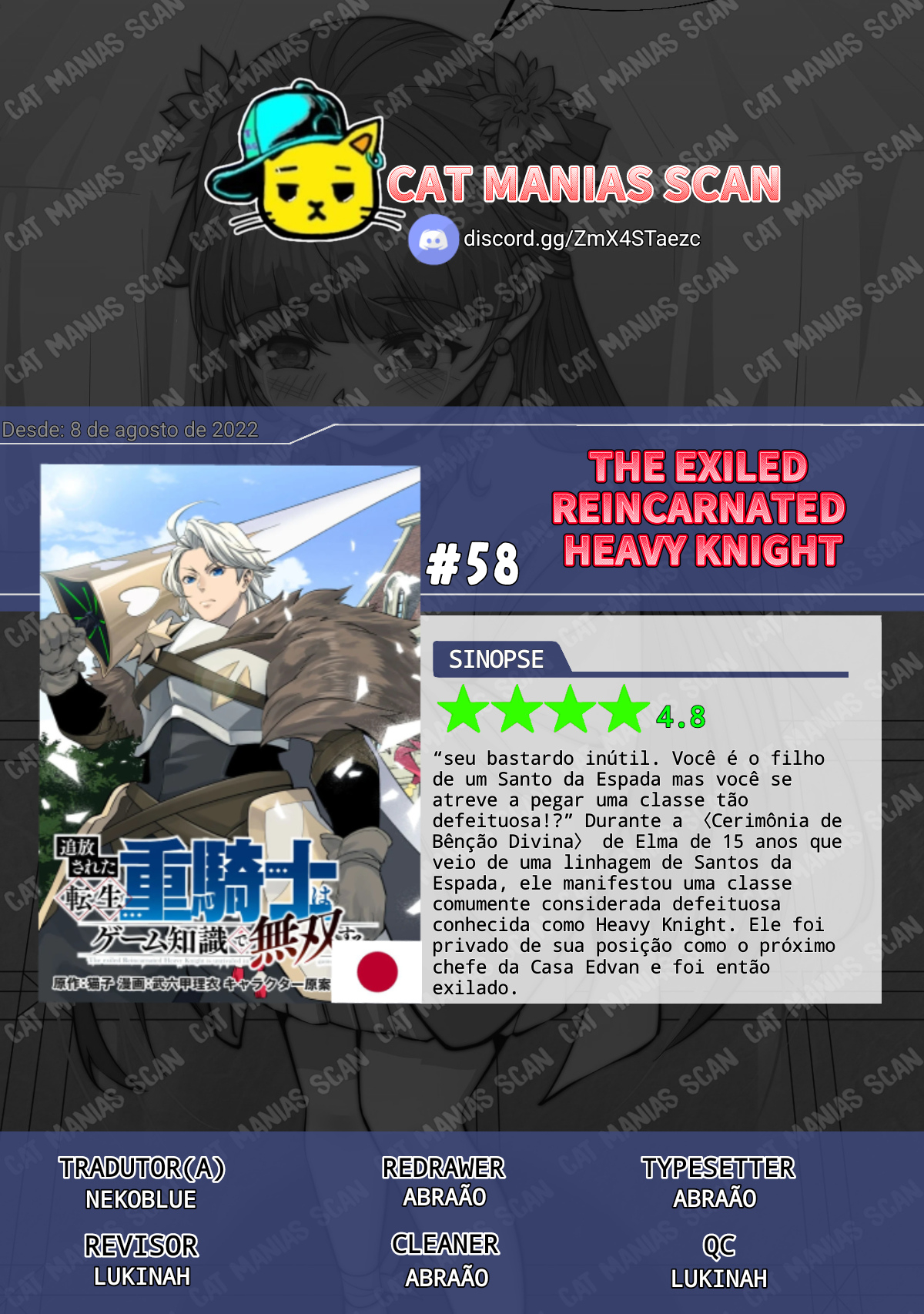 Read O Exilado Cavaleiro Pesado Reencarnado é Incomparável com o Conhecimento do Jogo (PT-BR) PT Manga Online